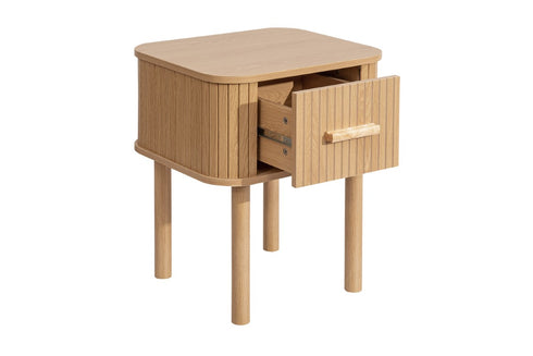 Axel 1 Drawer Fluted Bedside Oak